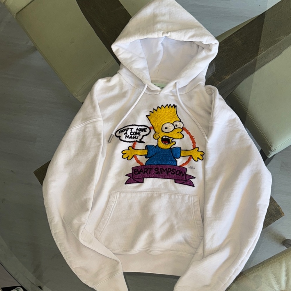 Authentic Off White Bart Simpson Hoodie
